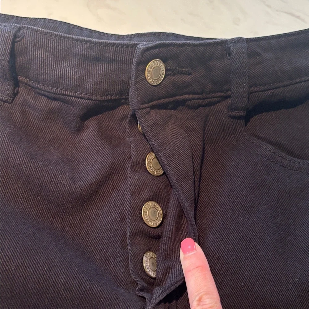 J. Galt Casual Black Denim Mini Skirt